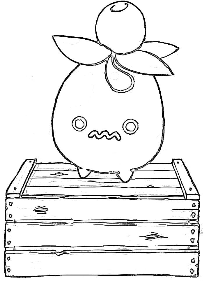 smoliv coloring page pdf pokemon