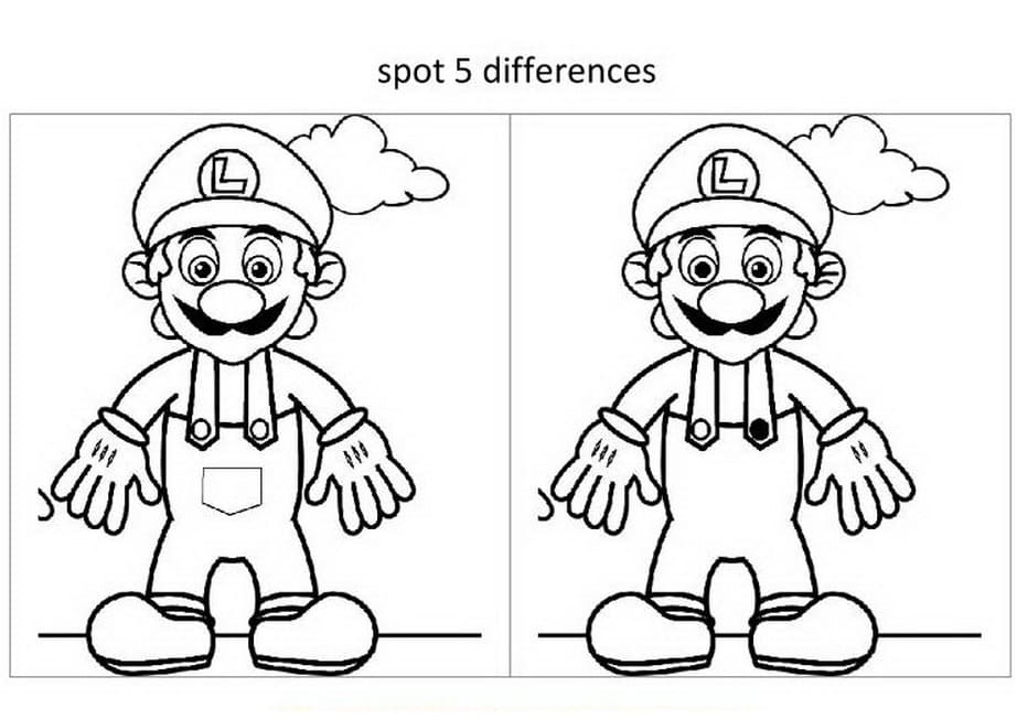 Printable Spot 5 Differences