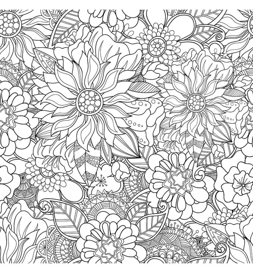 Printable Stress Relief for Adults Coloring Page