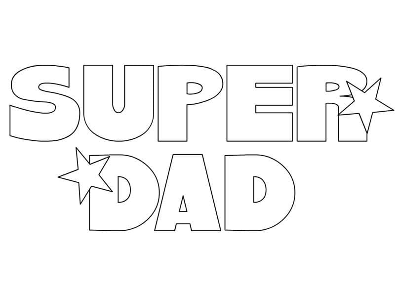 Printable Super Dad