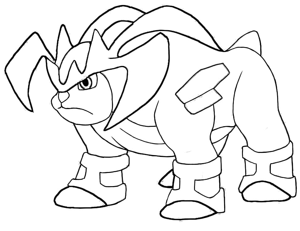 Pokemon Terrakion Coloring Page - Free Printable Coloring Pages for Kids