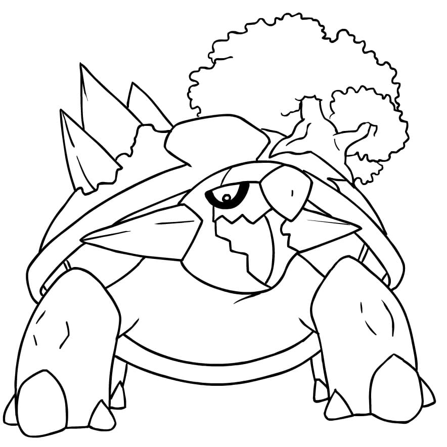 Torterra 1 Coloring Page - Free Printable Coloring Pages for Kids