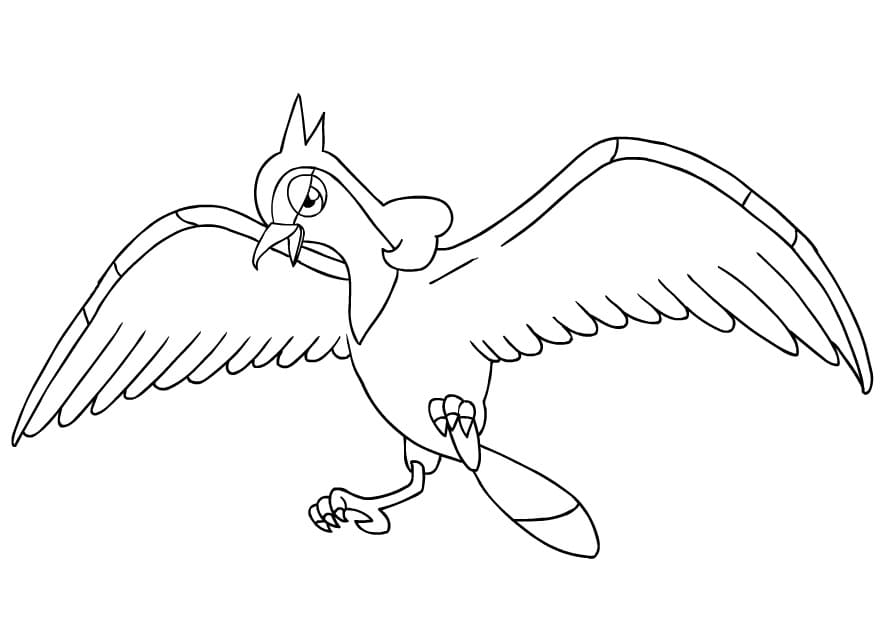 tranquill coloring page transparent png pokemon