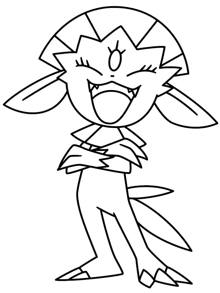 Weavile Pokemon Coloring Page - Free Printable Coloring Pages for Kids