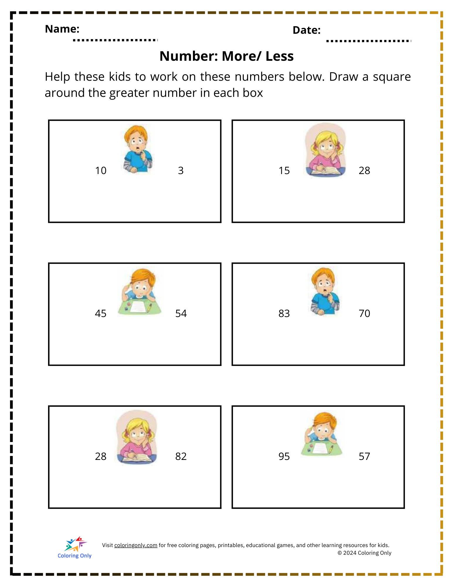 Printable worksheet template