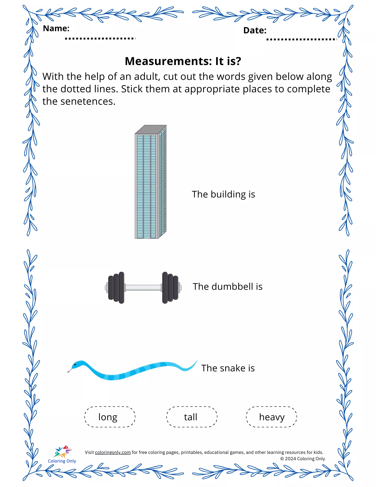 Printable worksheet template