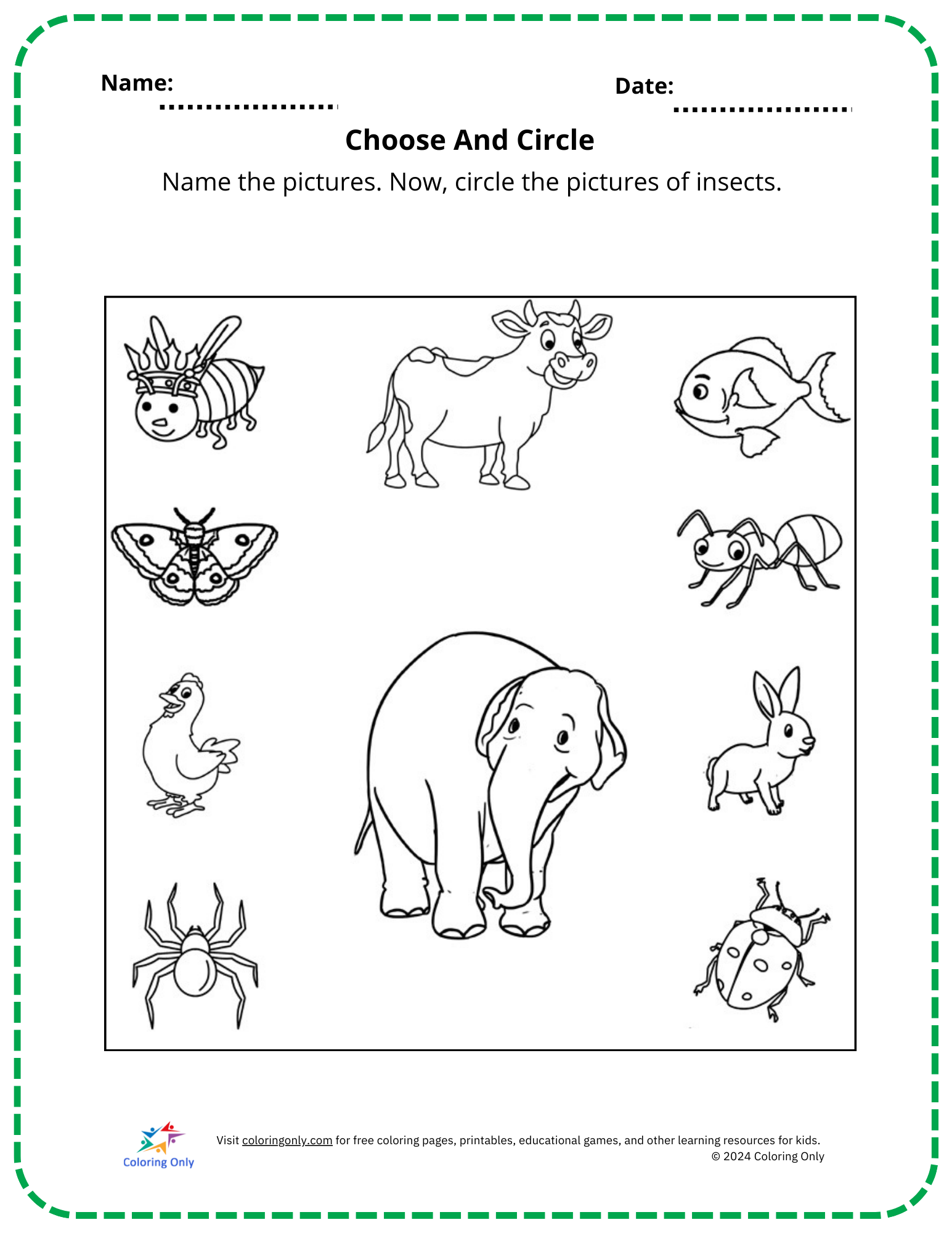 Choose And Circle Free Printable Worksheet