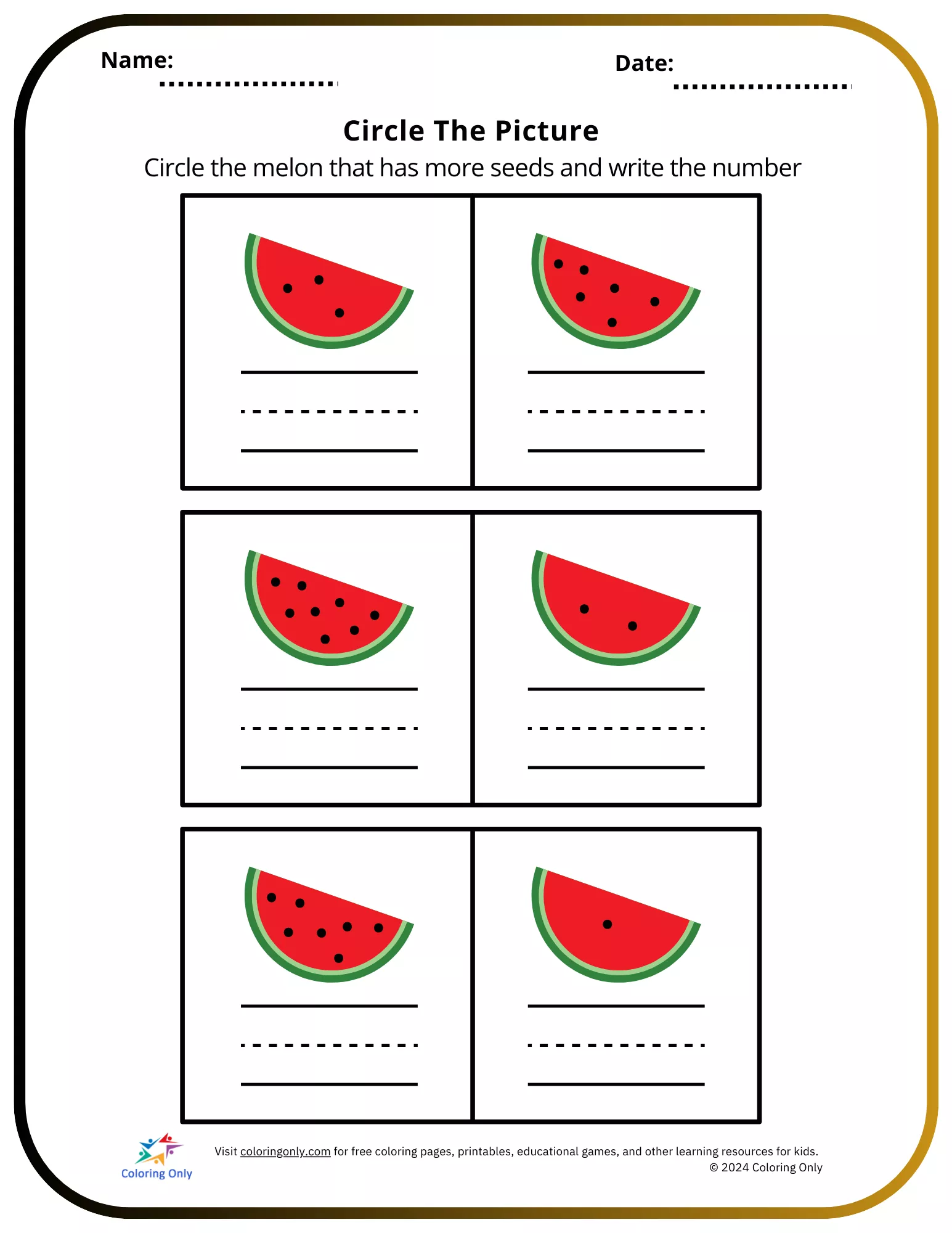 Printable worksheet template