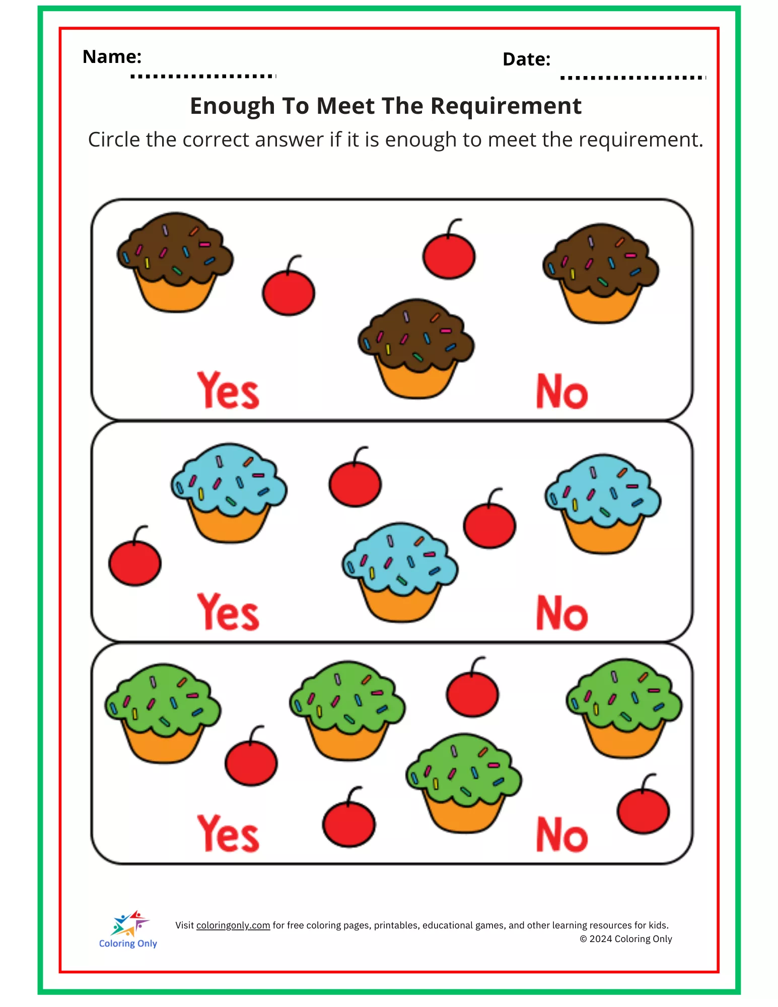 Printable worksheet template