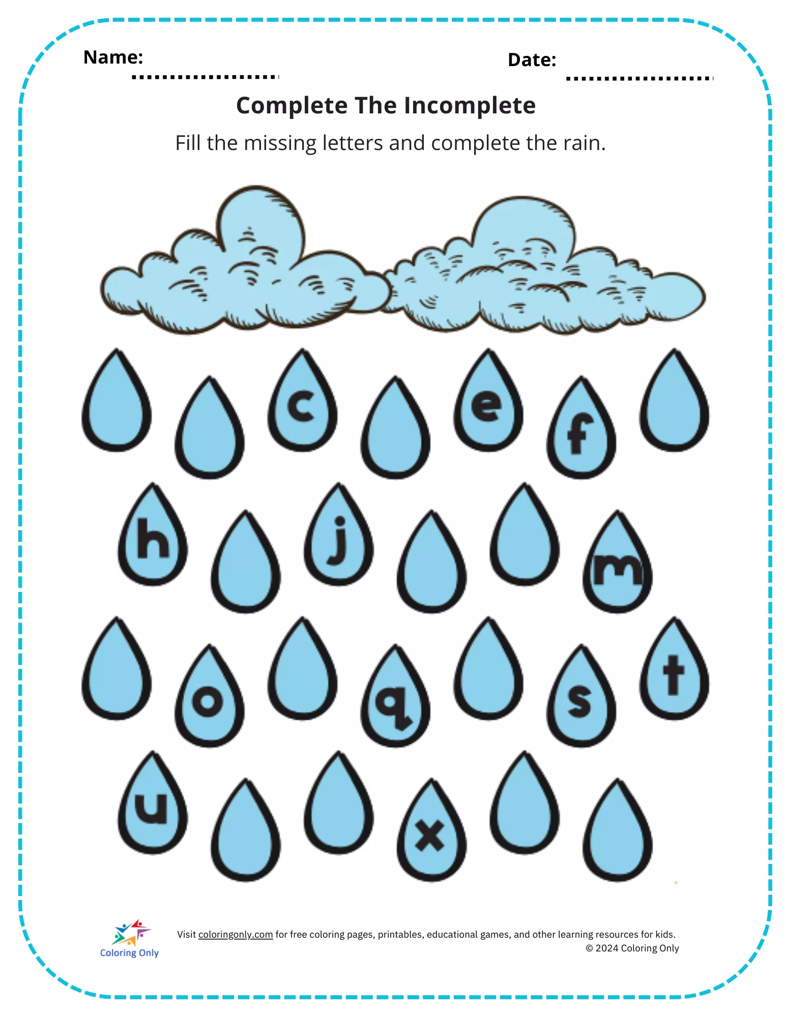 Printable worksheet template