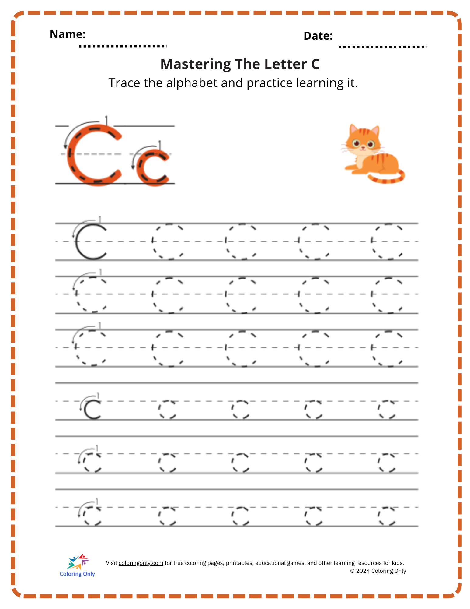 Mastering The Letter C Free Printable Worksheet