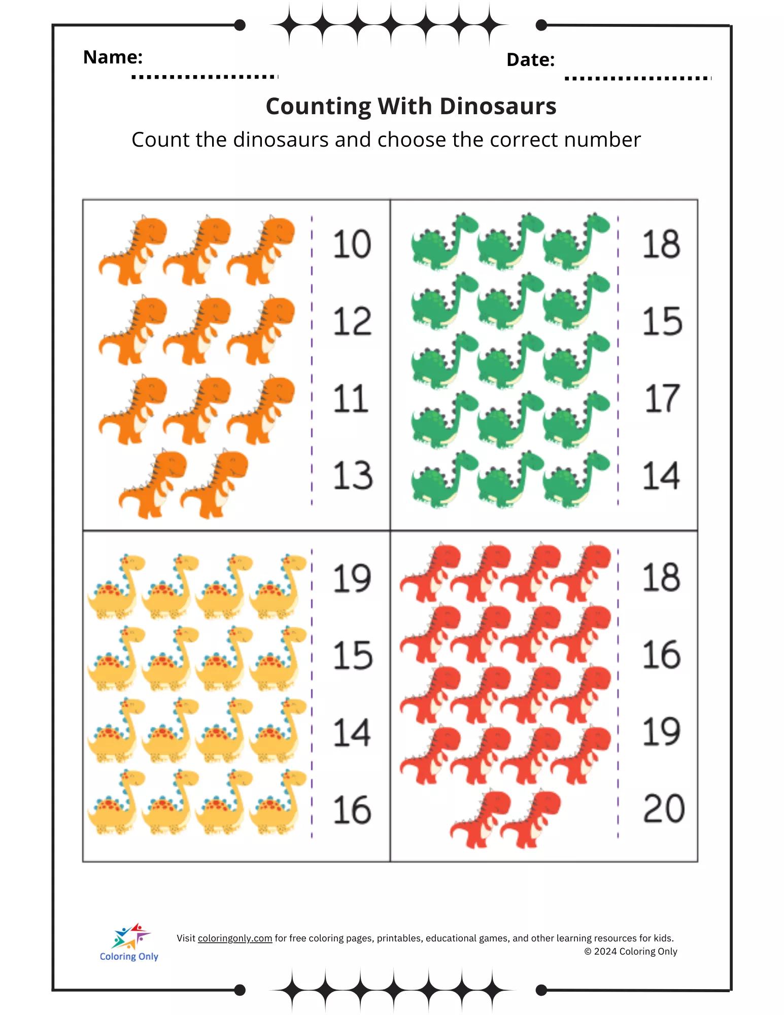Printable worksheet template