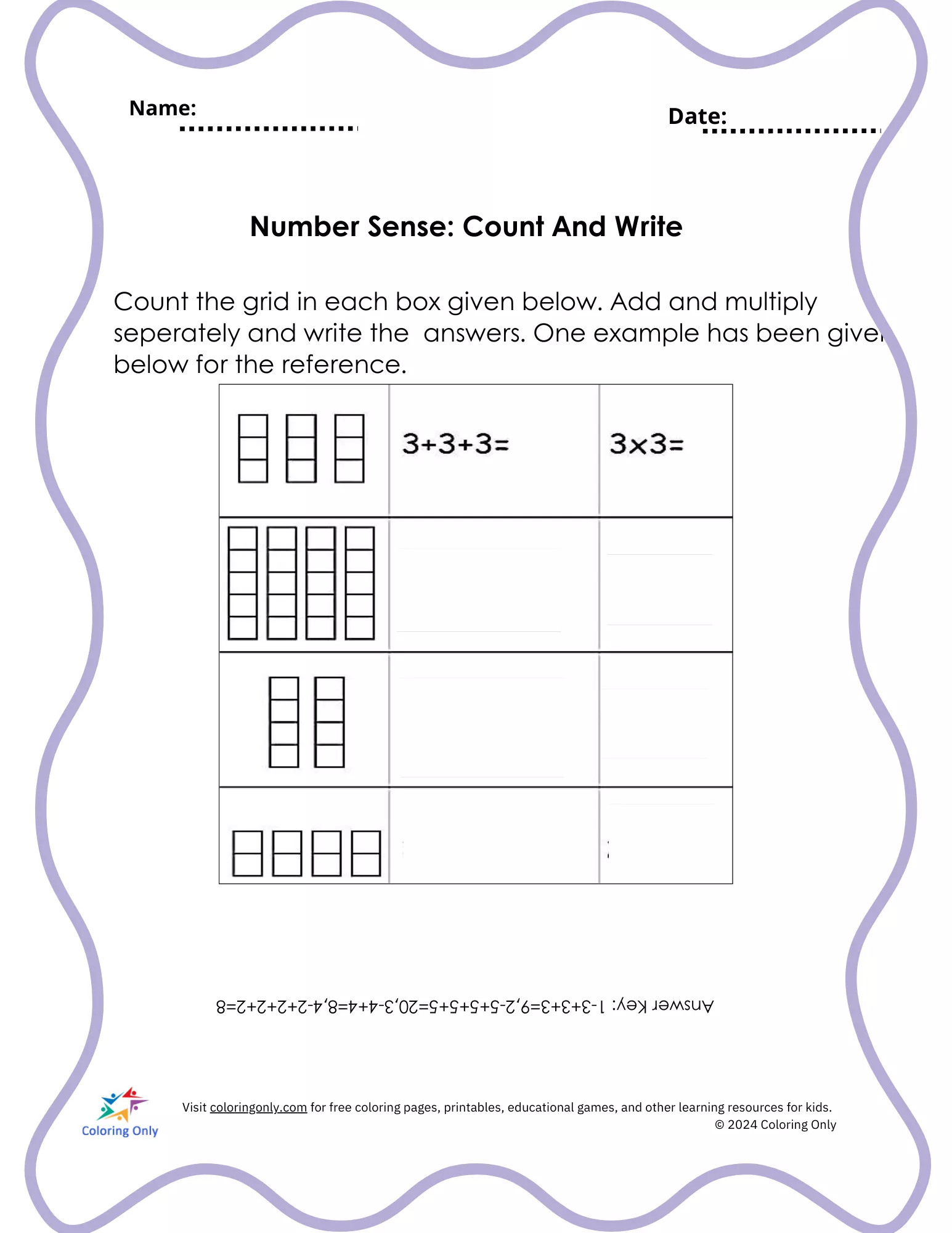Printable worksheet template