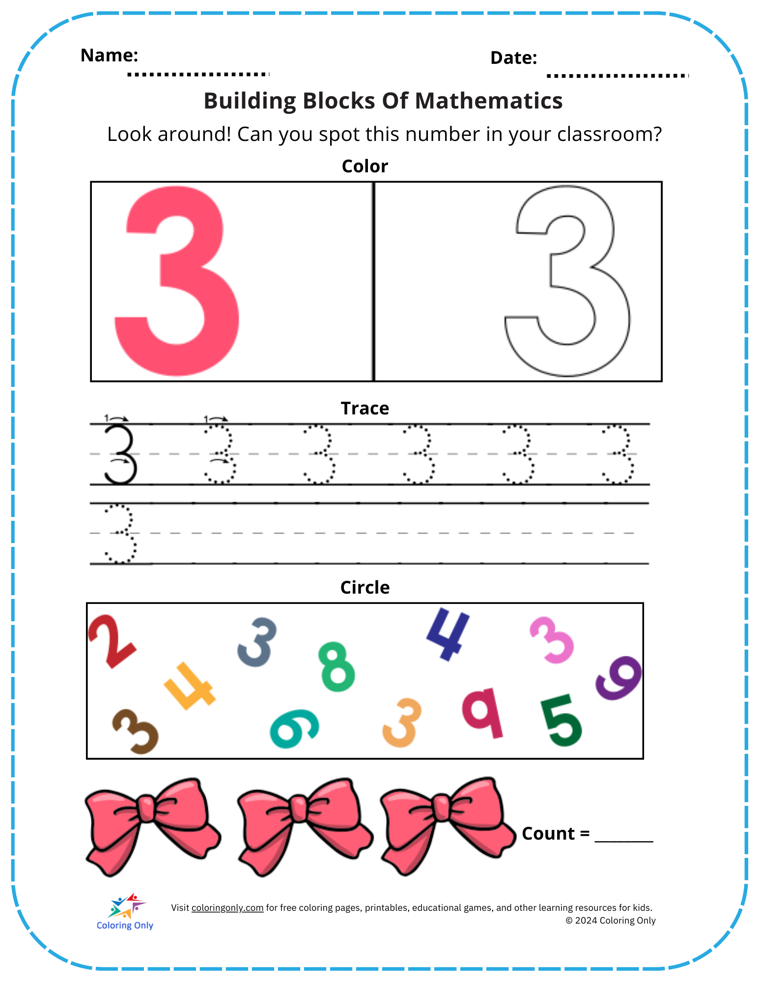 Building Blocks Of Mathematics Free Printable Worksheet