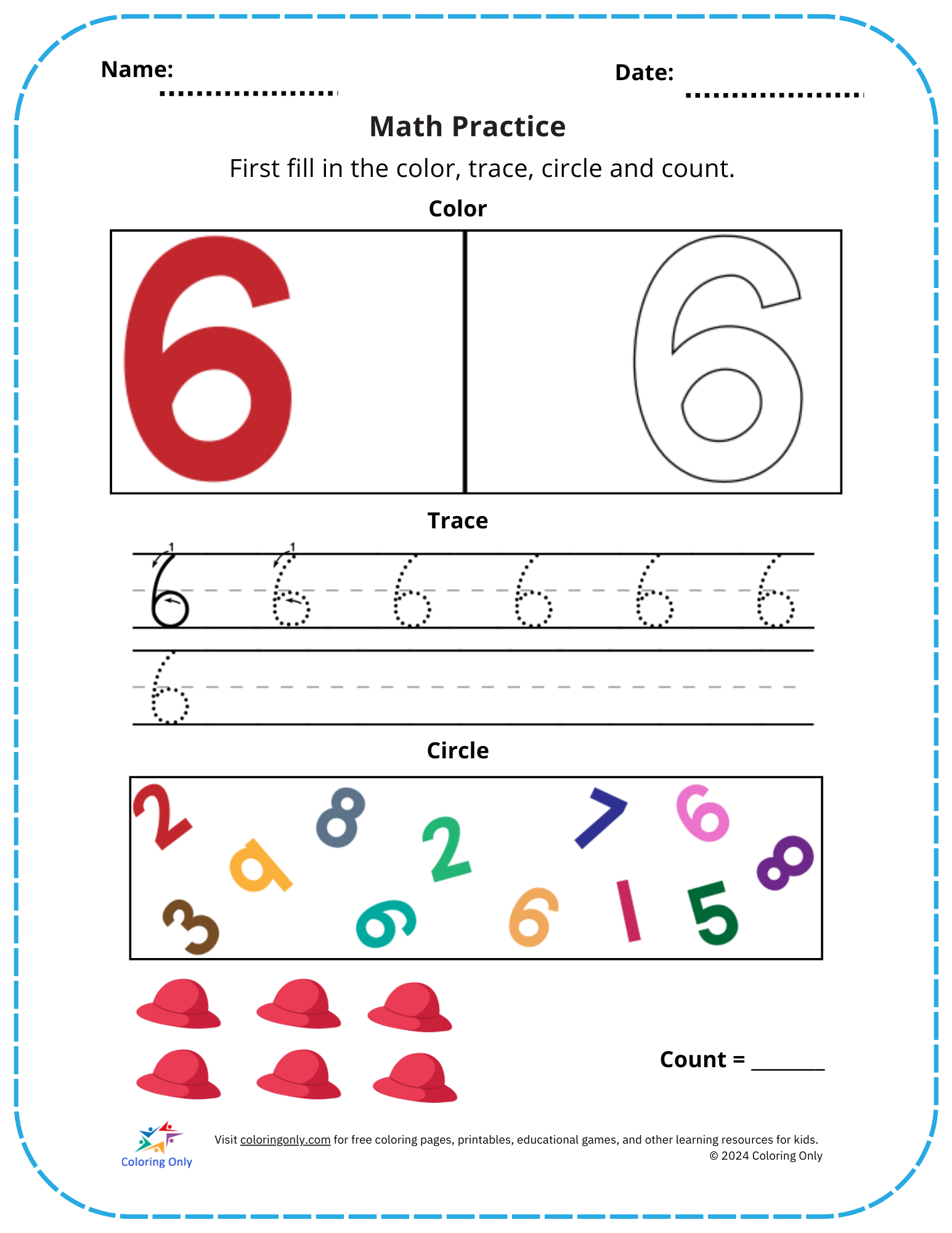 Math Practice Free Printable Worksheet