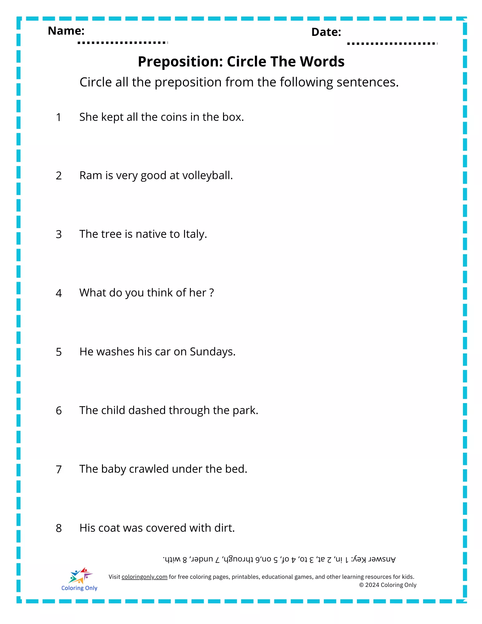 Printable worksheet template