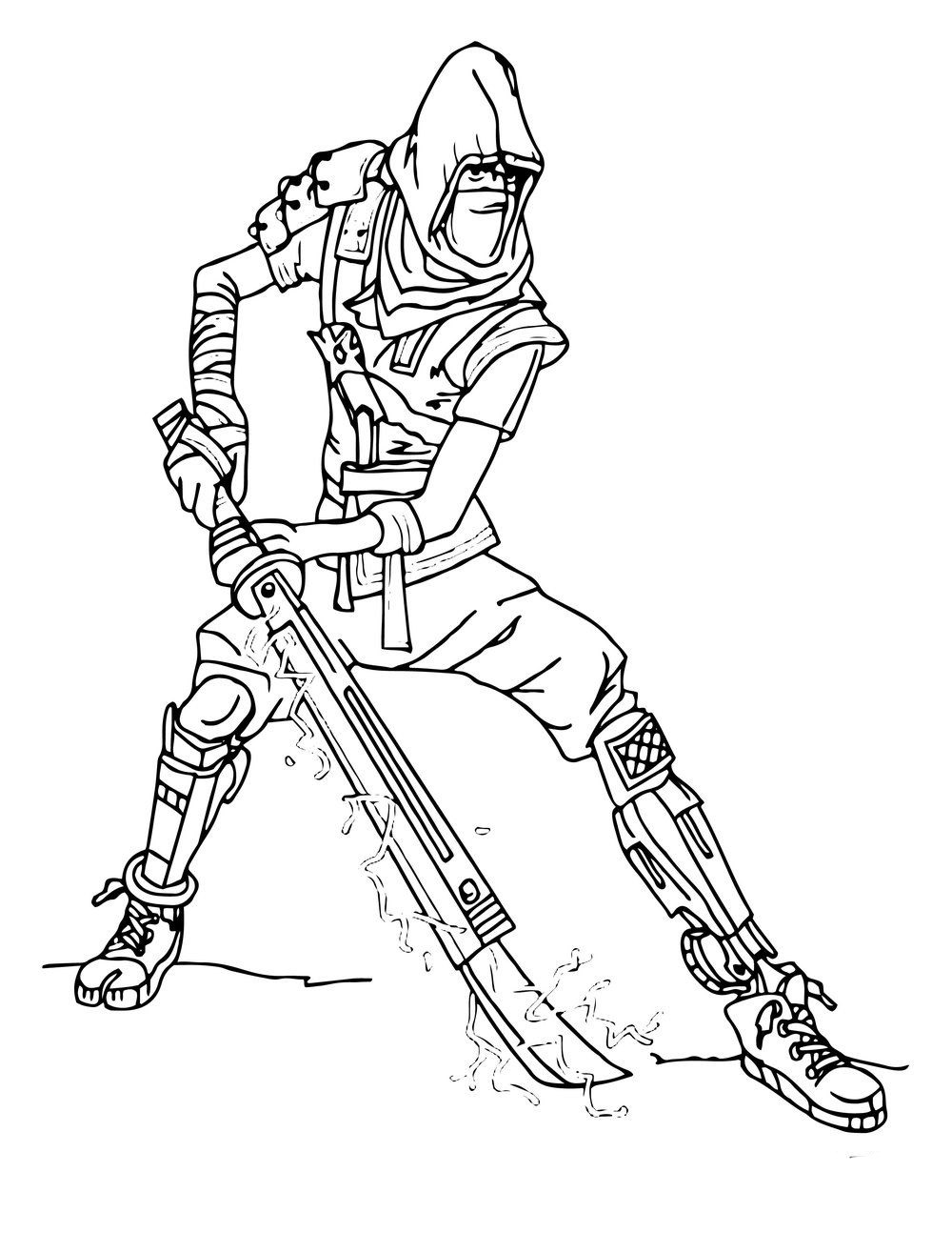 Pro ninja Coloring Page   Free Printable Coloring Pages for Kids