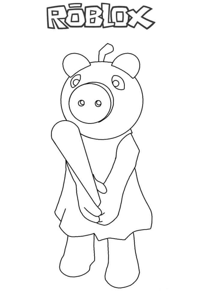 Tigry Piggy Roblox Coloring Page - Free Printable Coloring Pages for Kids