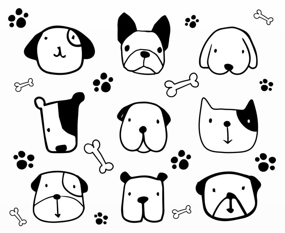 Puppy Stickers coloring page