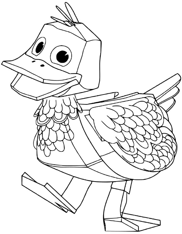 Quack from Zack and Quack Coloring Page - Free Printable Coloring Pages