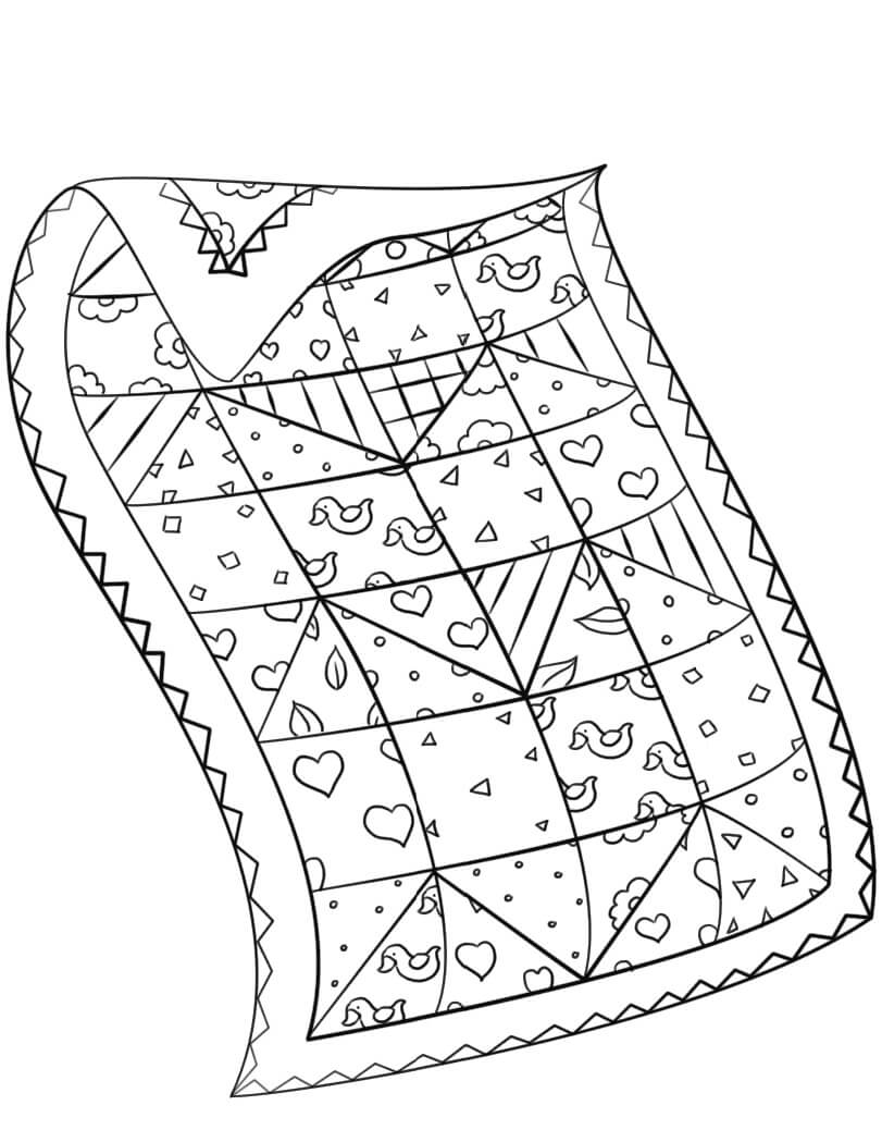 Printable Quilt Patterns Coloring Pages