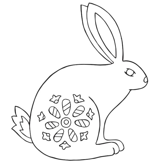 Rabbit Alebrijes Coloring Page - Free Printable Coloring Pages for Kids