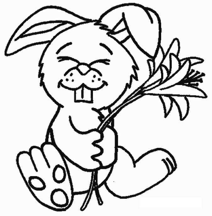 Rabbit is Cute Coloring Page - Free Printable Coloring Pages for Kids