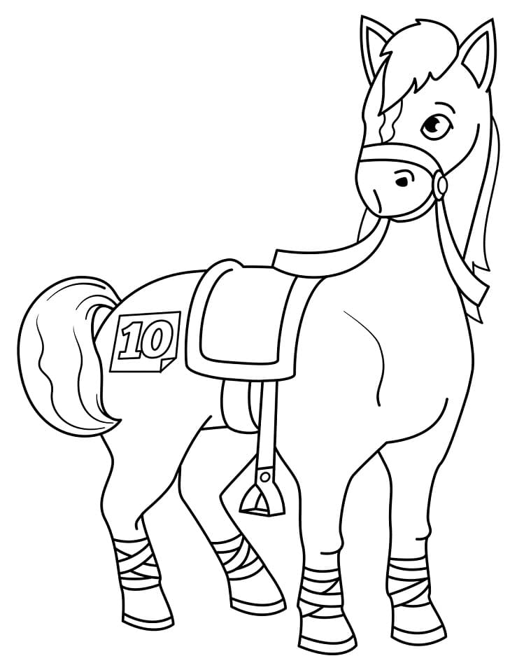 Kiger Mustang Horse Coloring Page - Free Printable Coloring Pages for Kids
