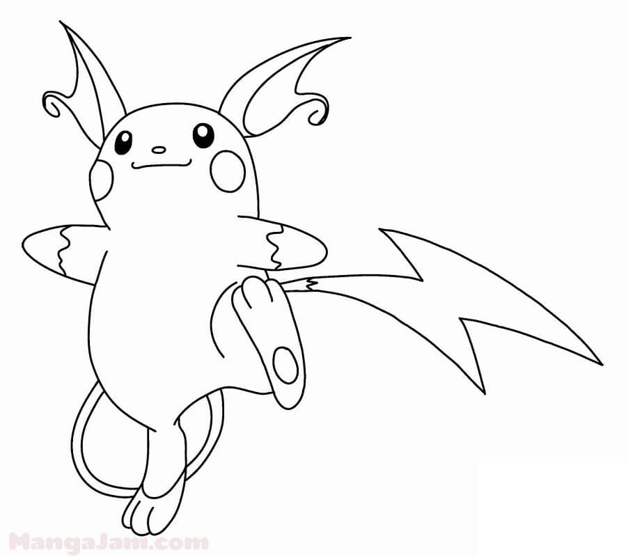 Raichu Coloring Pages Free Printable Coloring Pages for Kids