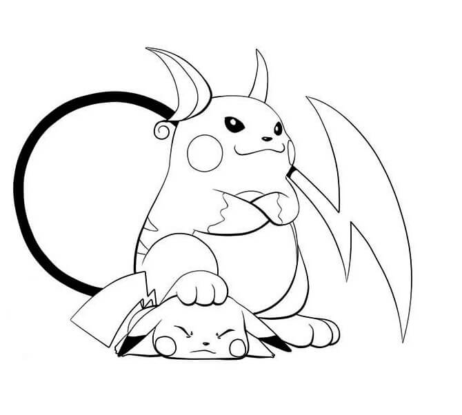 Pikachu Coloring Pages - \