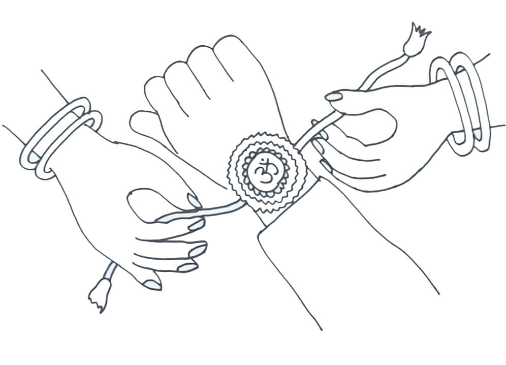 Rakhi 1 Coloring Page - Free Printable Coloring Pages for Kids