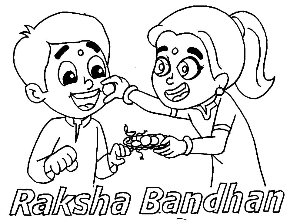 Raksha Bandhan Coloring Pages - Free Printable Coloring Pages for Kids