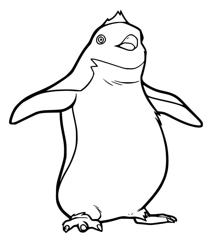 printable happy feet coloring pages