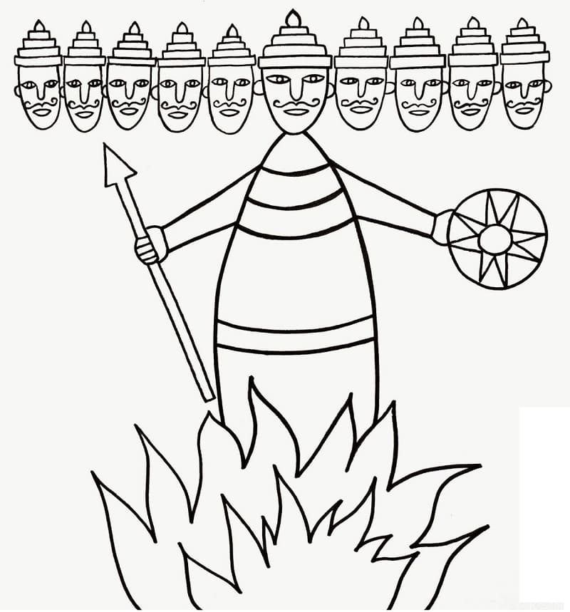Ravana 3 Coloring Page - Free Printable Coloring Pages for Kids