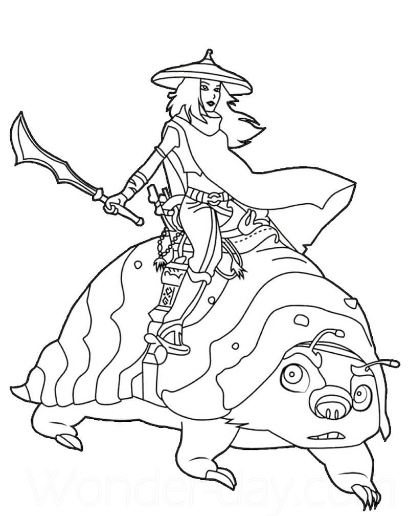 Raya and the Last Dragon Coloring Pages   Free Printable Coloring ...