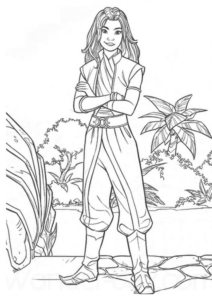 Raya and the Last Dragon 1 Coloring Page - Free Printable Coloring