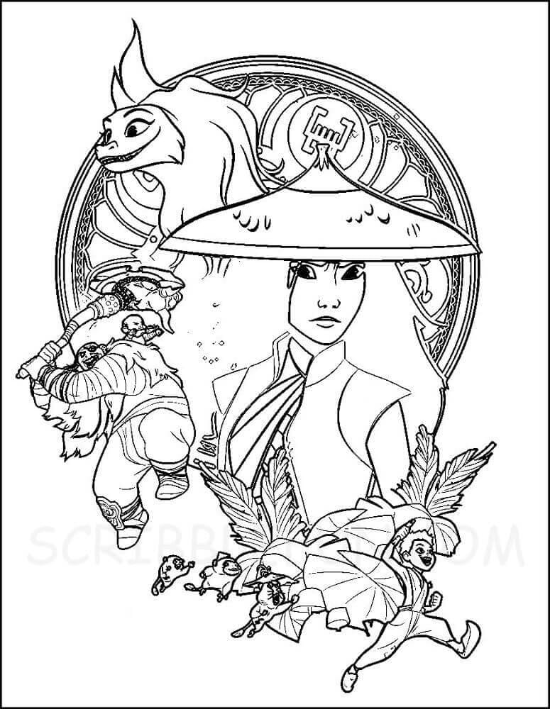 raya and the last dragon coloring book