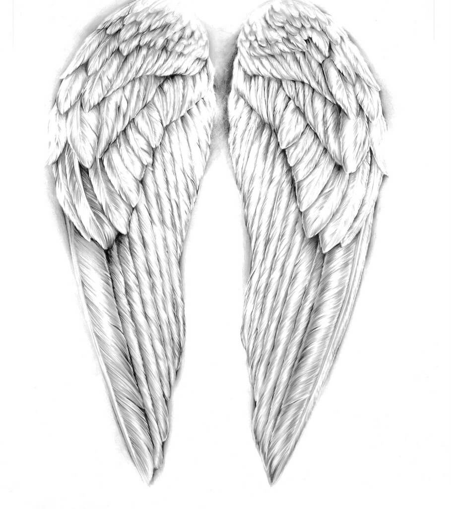 Realistic Angel Wings Coloring Page - Free Printable Coloring Pages for ...
