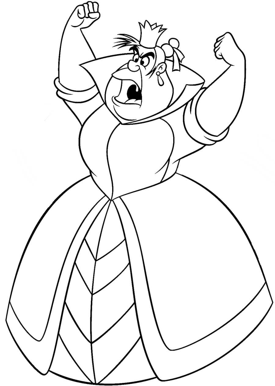 Red Queen Disney Villain Coloring Page   Free Printable Coloring ...
