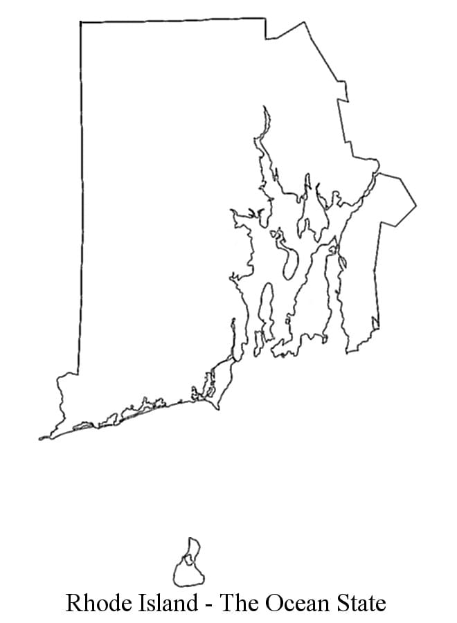 Rhode Island Map Outline