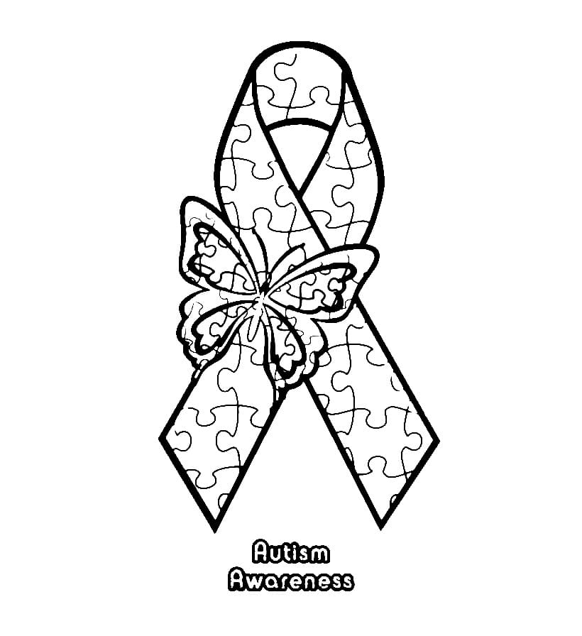 Puzzle Piece Autism Awareness Coloring Page - Free Printable Coloring