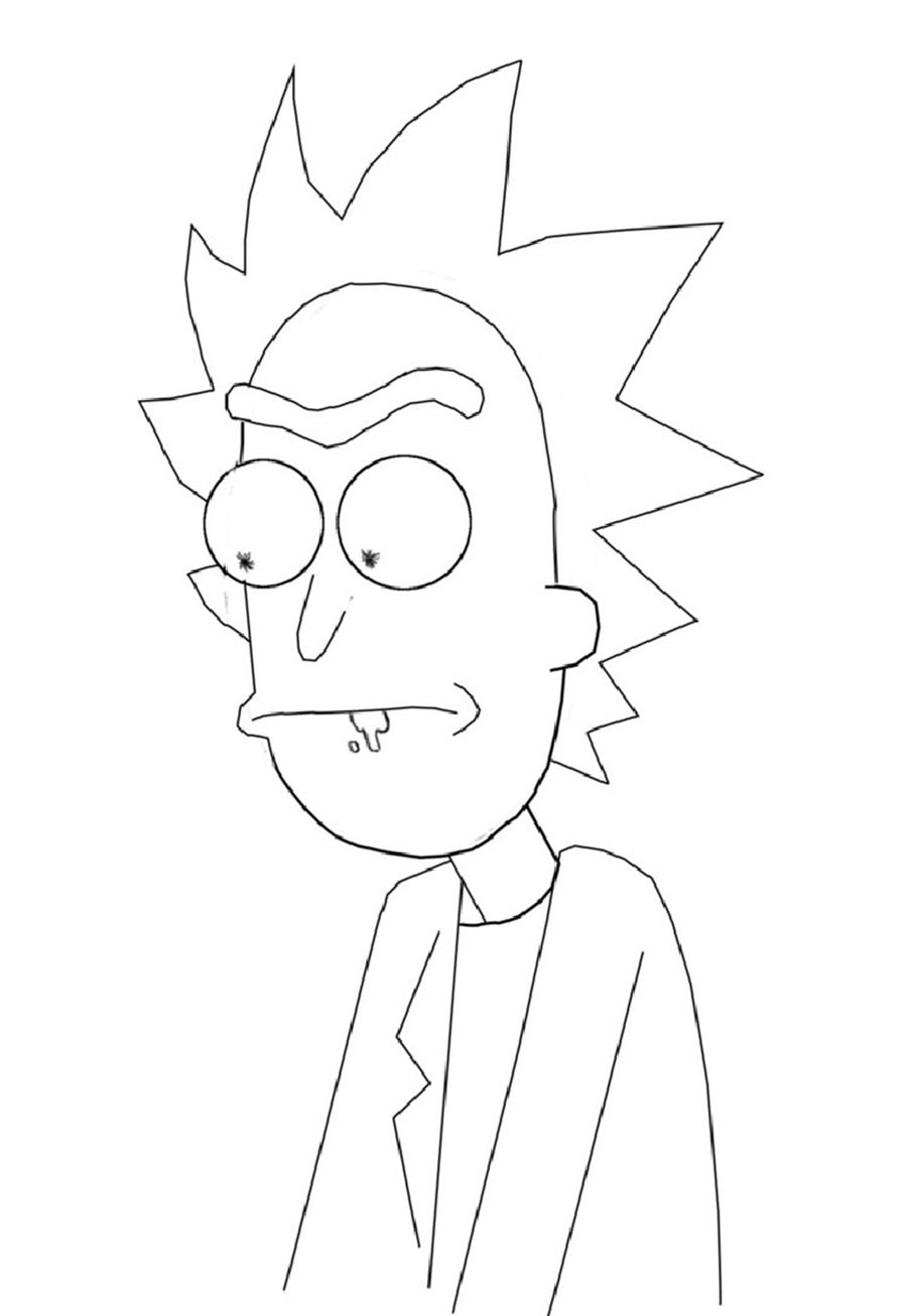 Rick Sanchez 4 Coloring Page Free Printable Coloring Pages For Kids