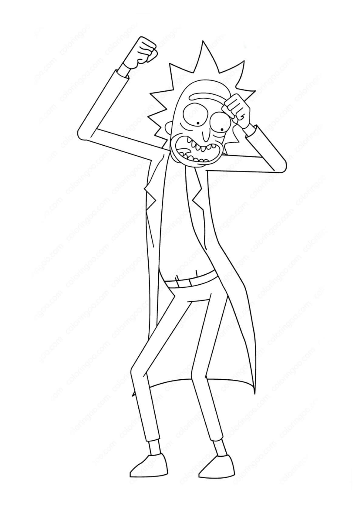Rick And Morty Coloring Page - Free Printable Templates