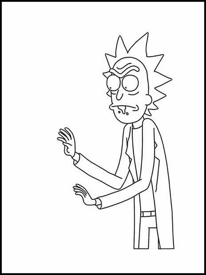 pirate morty smith coloring page