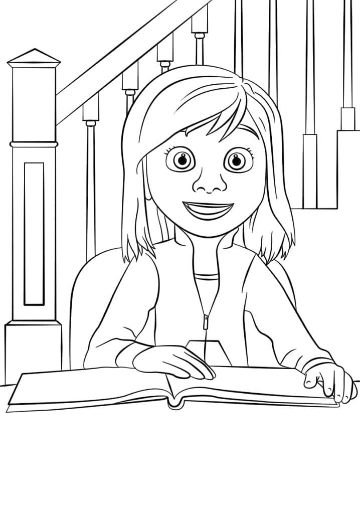 Inside Out Coloring Pages Riley