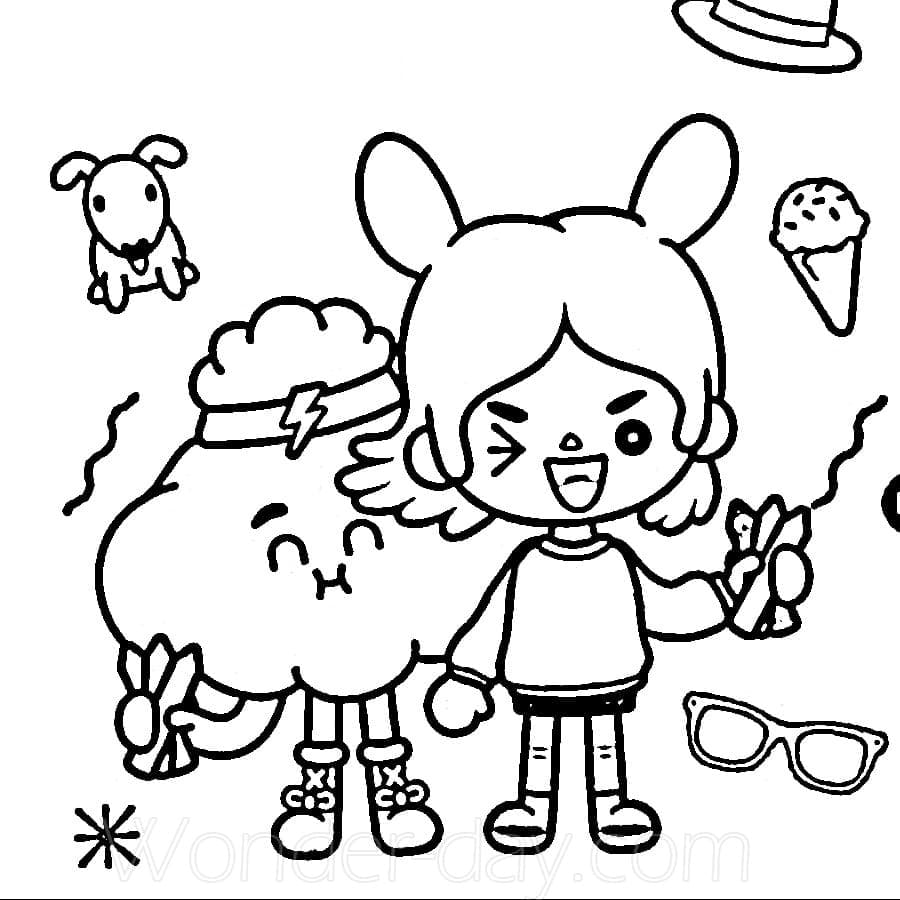 Toca Life School Coloring Page - Free Printable Coloring Pages for Kids