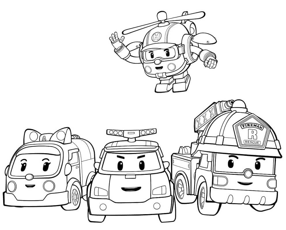 Robocar Poli 20 Coloring Page   Free Printable Coloring Pages for Kids