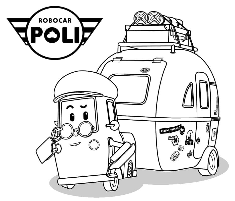 Coloriage Robot Car Polly Coloring Pages Robocar Poli Coloring Pictures ...