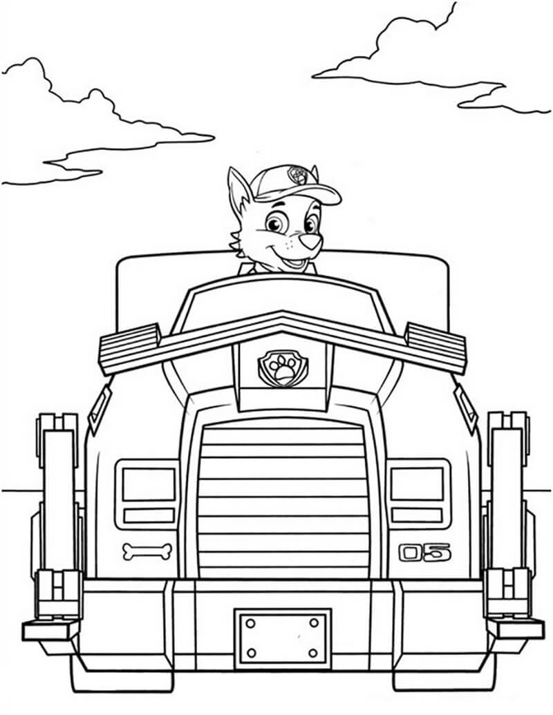 rocky driving a truck coloring page Rocky paw patrol coloring pages
printable / paw patrol rocky coloring