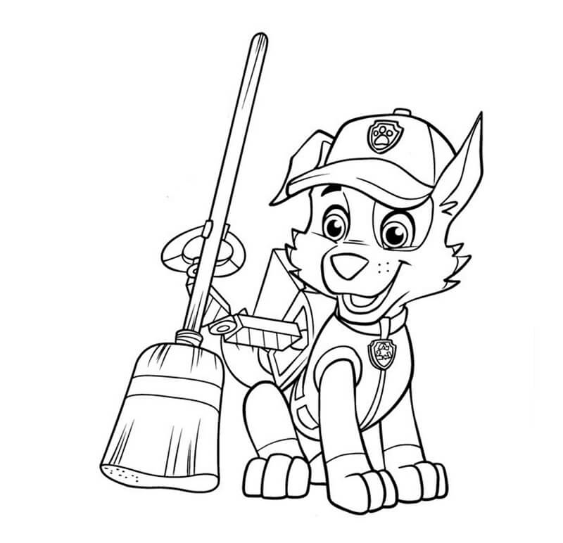 Rocky Paw Patrol 6 Coloring Page - Free Printable Coloring for Kids